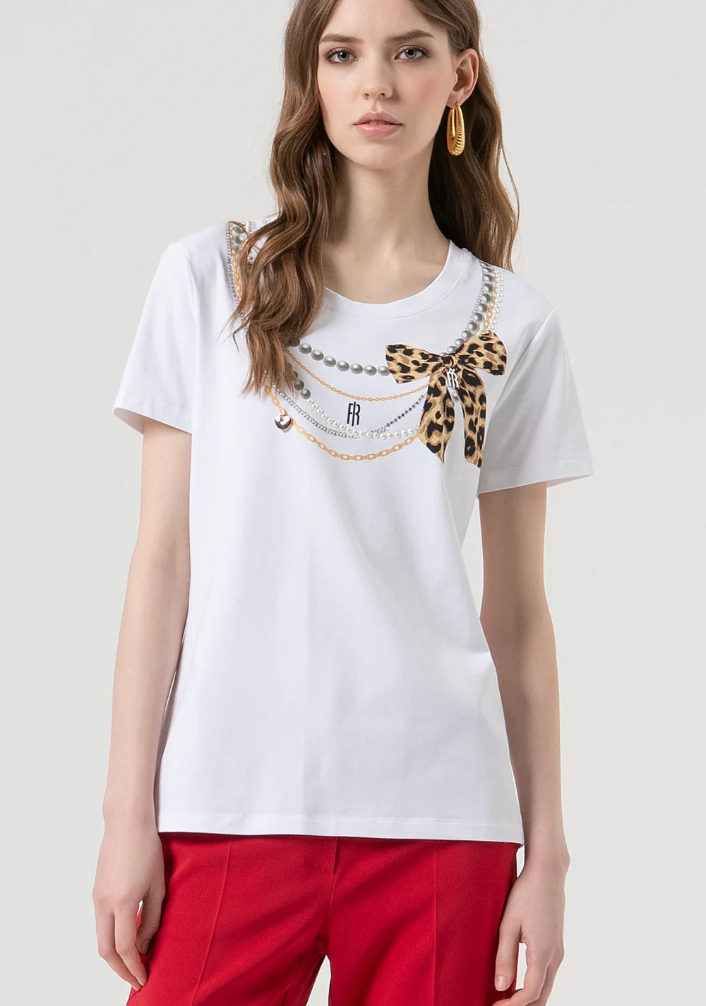 CAMISETA STRASS COLLAR - FRACOMINA