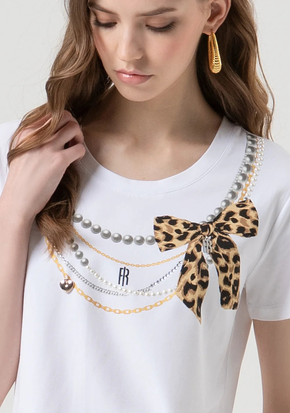 CAMISETA STRASS COLLAR - FRACOMINA