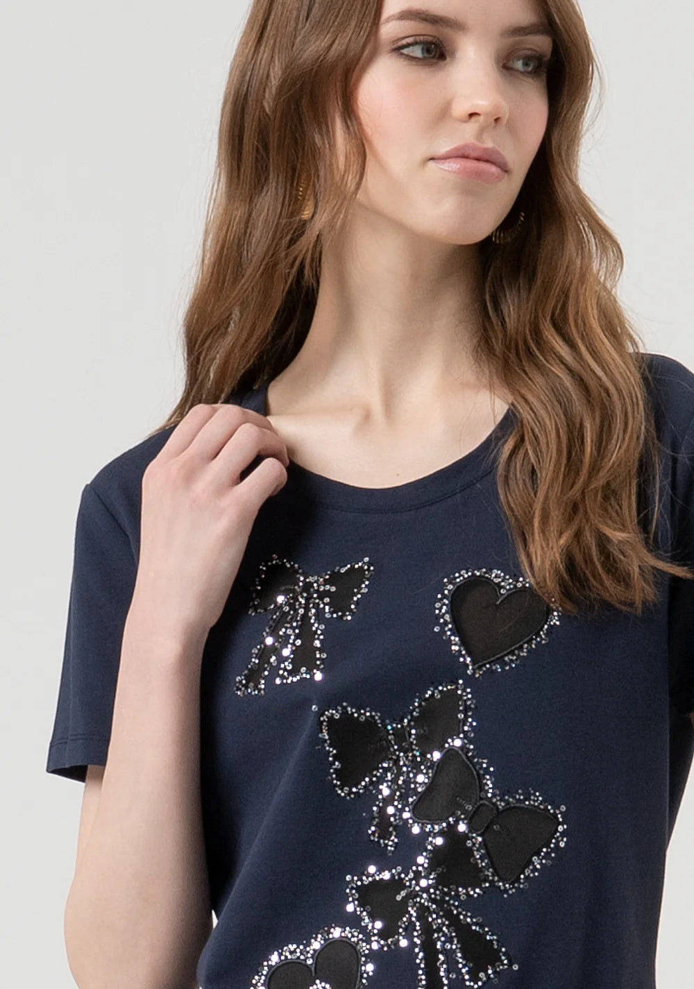 CAMISETA LAZOS STRASS - FRACOMINA