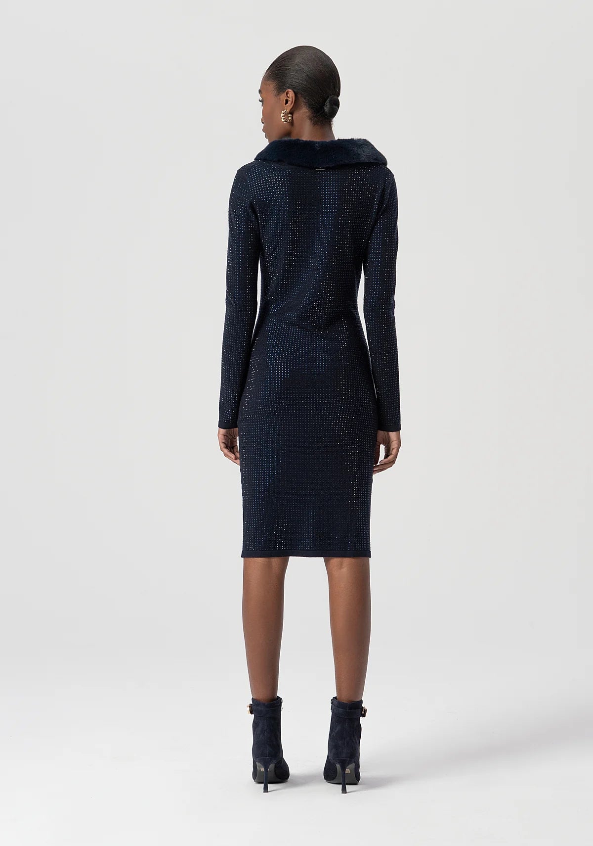 VESTIDO CUELLO PELO - FRACOMINA