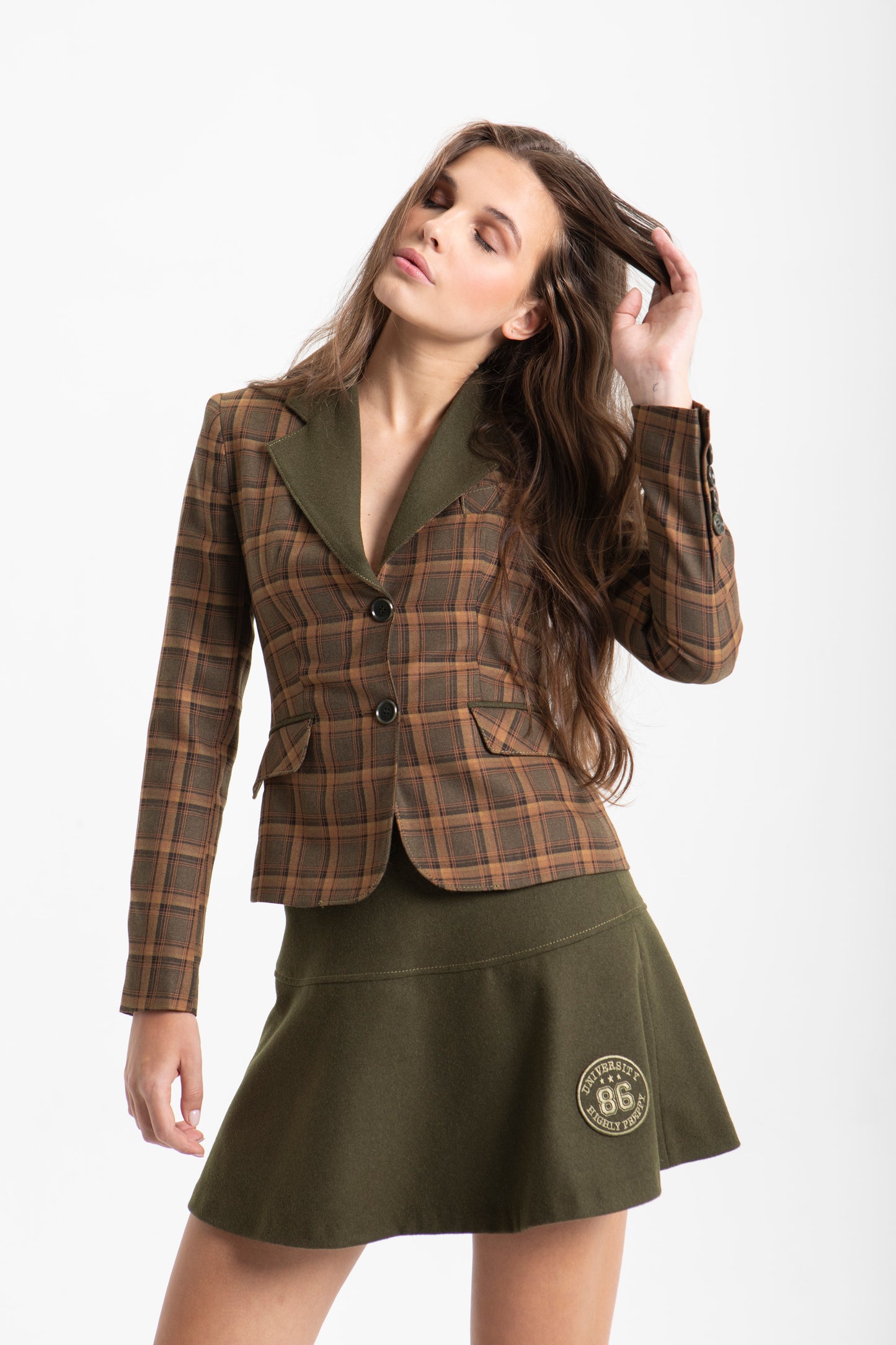 FALDA LANA CON ESCUDO - HIGHLY PREPPY