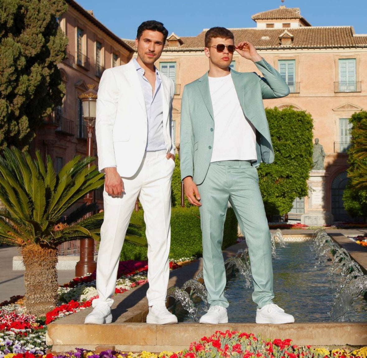 TRAJE CHALECO MENTA - LINO CLEMENTE
