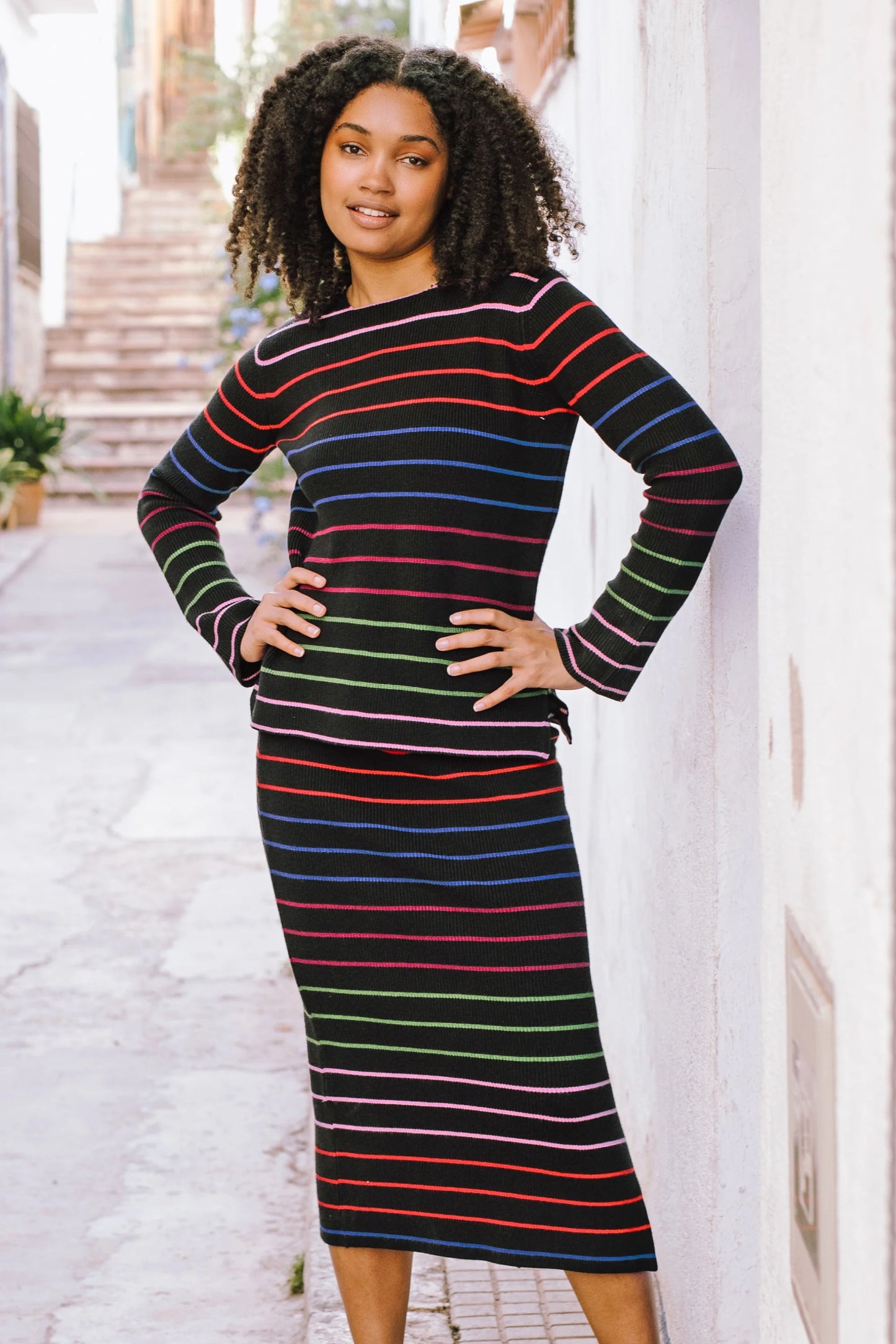 FALDA MIDI RAYAS - SUGARHILL