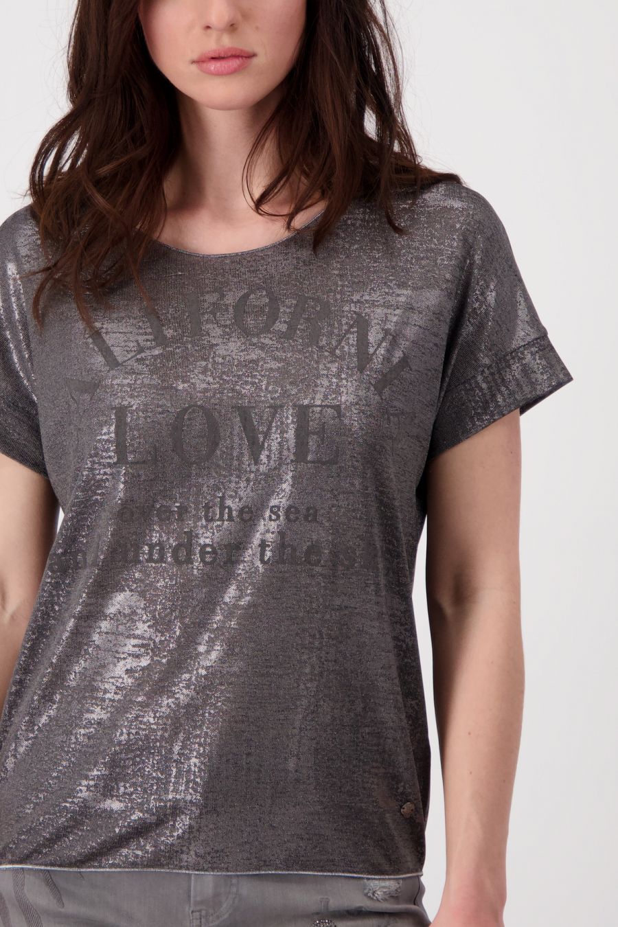 Camiseta metalic silber - Monari