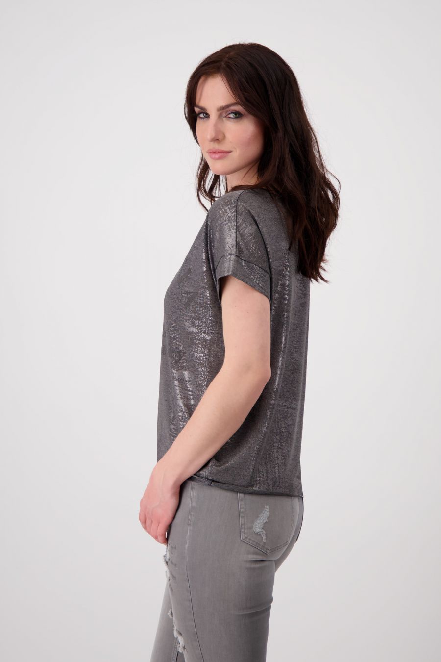 Camiseta metalic silber - Monari