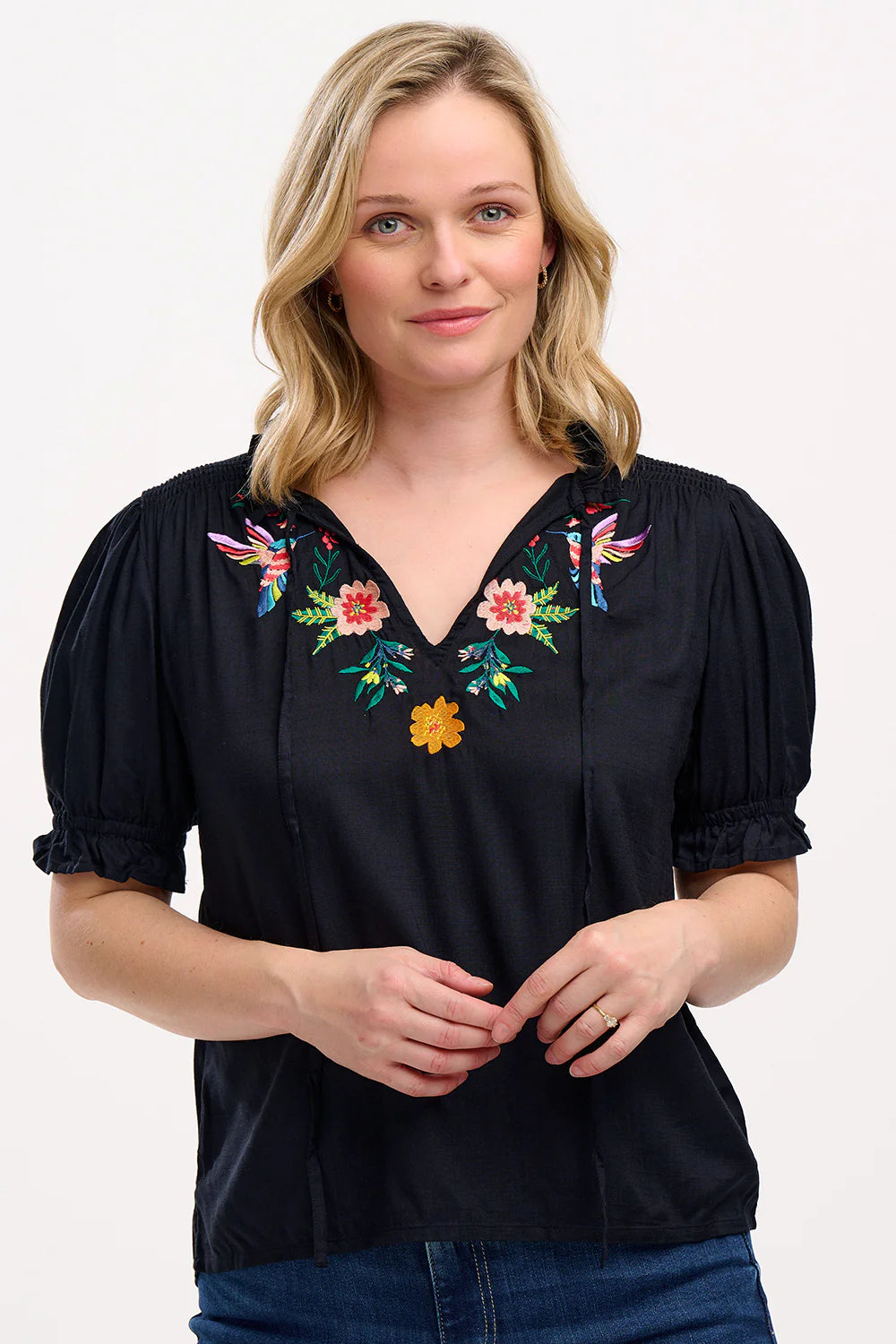 BLUSA BORDADA FLORES - SUGARHILL