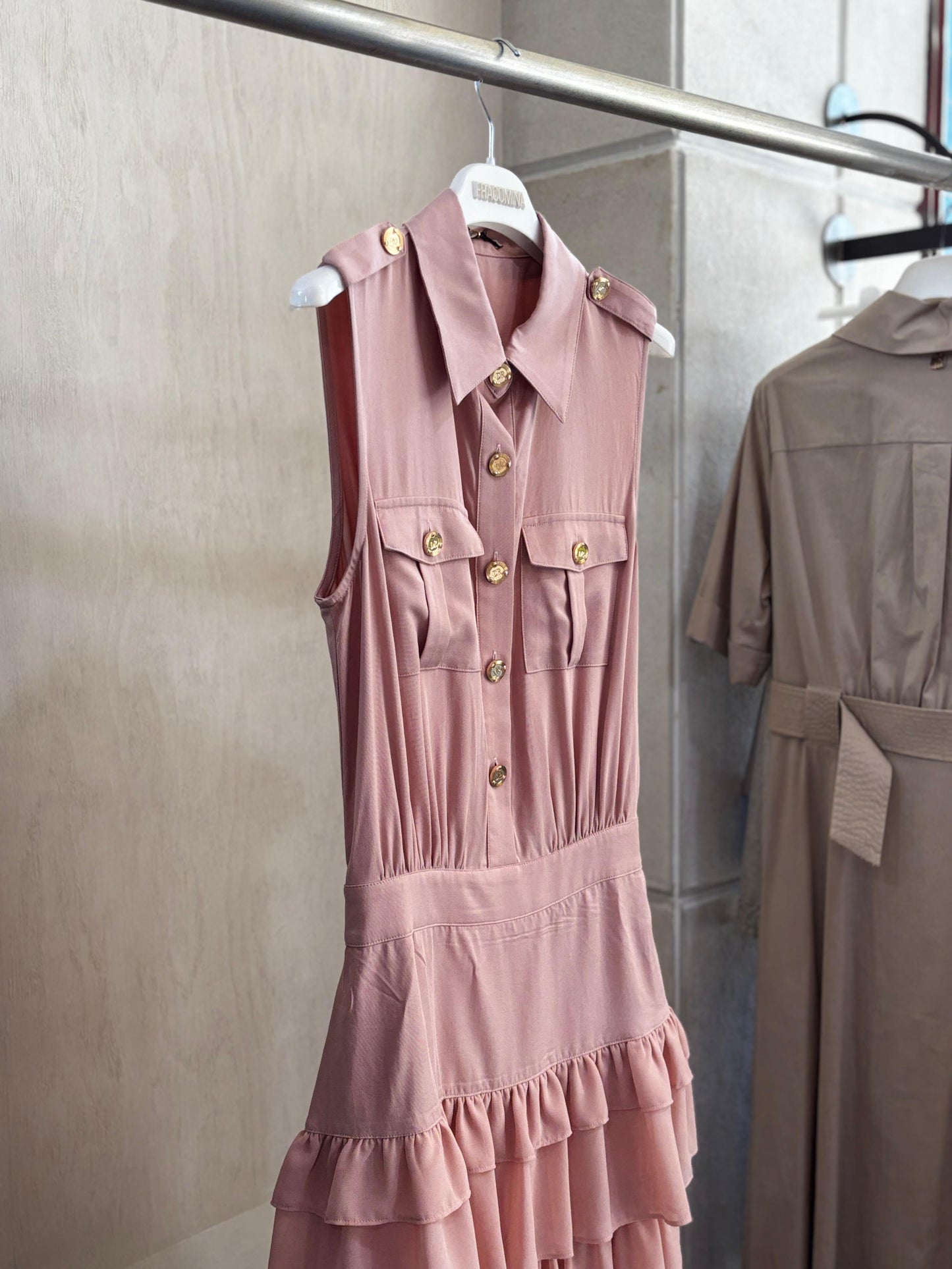 VESTIDO LARGO VOLANTES - DENNY ROSE