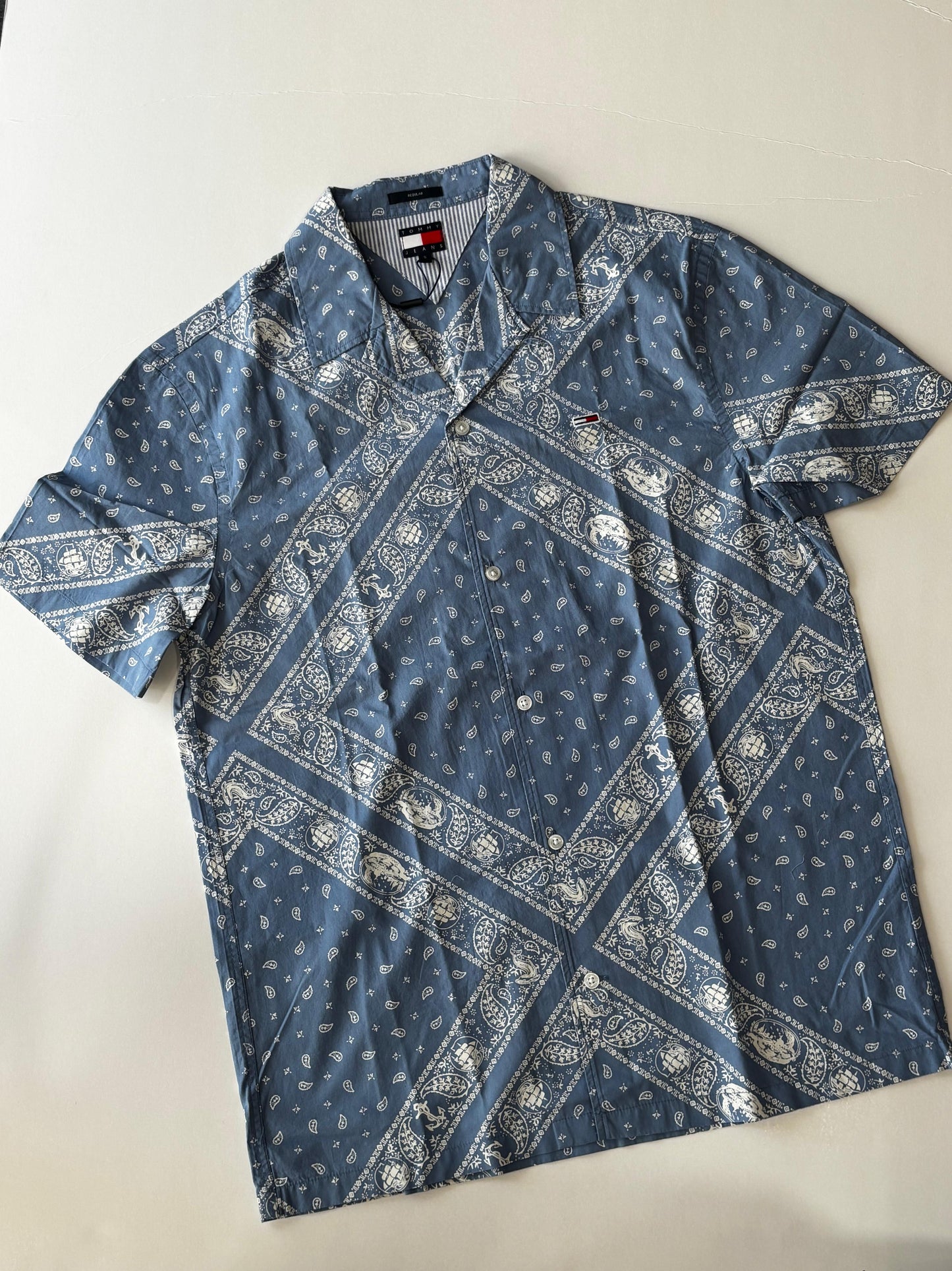 CAMISA ESTAMPADA AZUL - TOMMY HILFIGER