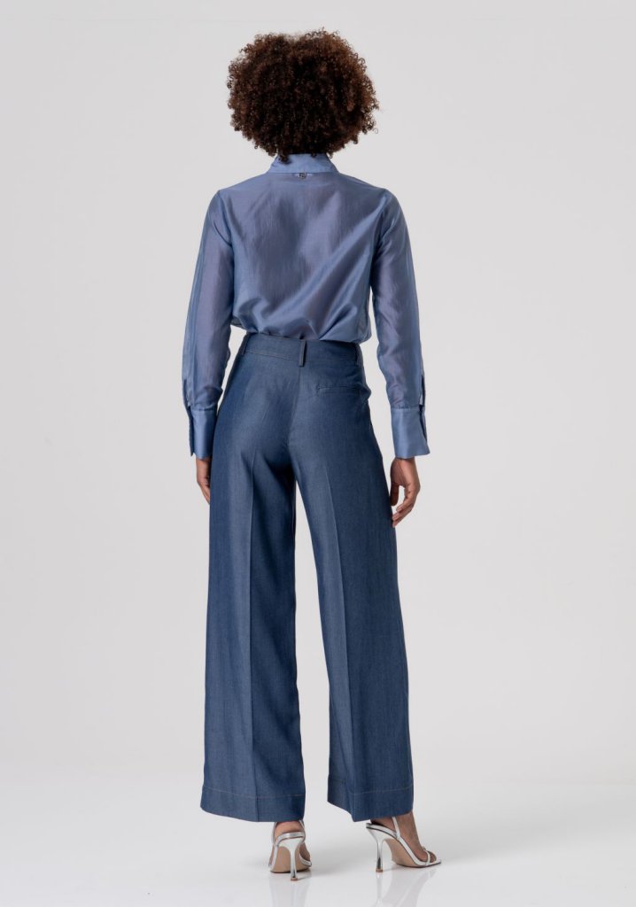 PANTALÓN FLUIDO DENIM - FRACOMINA