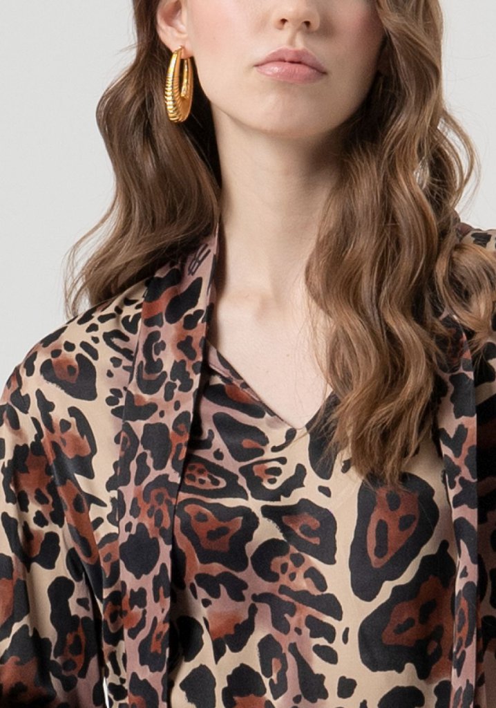 BLUSA LAZO ANIMAL PRINT - FRACOMINA