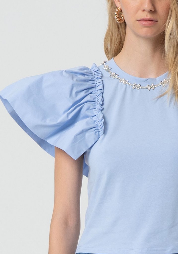 CAMISETA MANGA VOLANTES - FRACOMINA