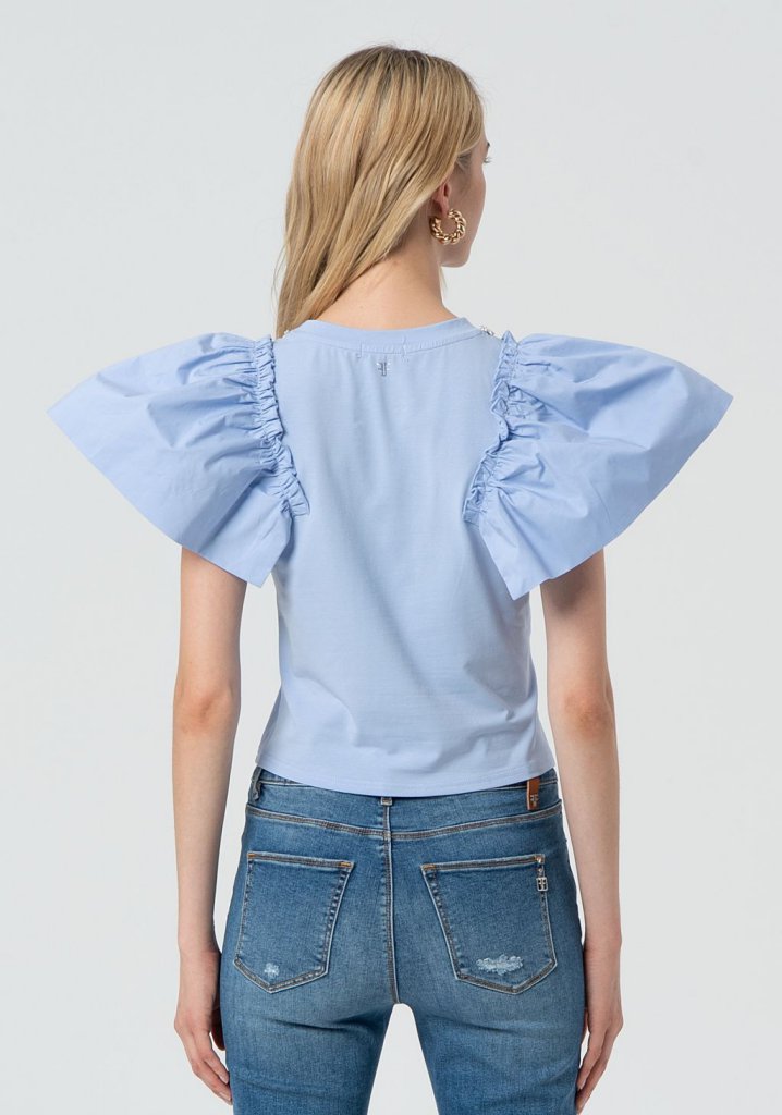 CAMISETA MANGA VOLANTES - FRACOMINA