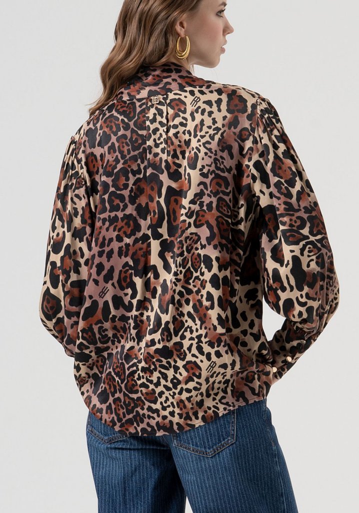 BLUSA LAZO ANIMAL PRINT - FRACOMINA