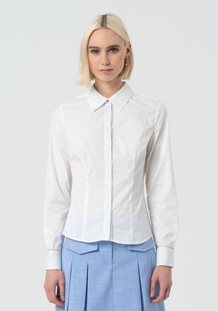 CAMISA STRASS PLATA - FRACOMINA