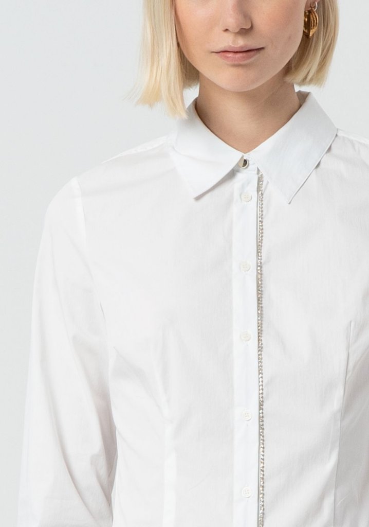CAMISA STRASS PLATA - FRACOMINA