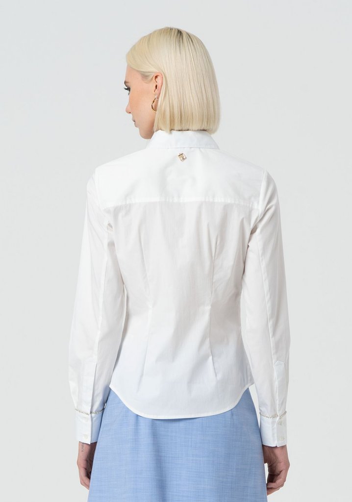CAMISA STRASS PLATA - FRACOMINA