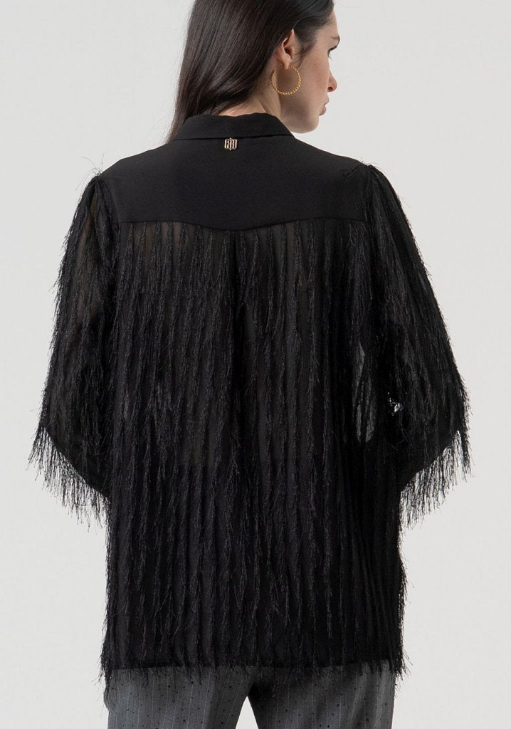 CAMISA FLECOS TRANSPARENCIAS - FRACOMINA