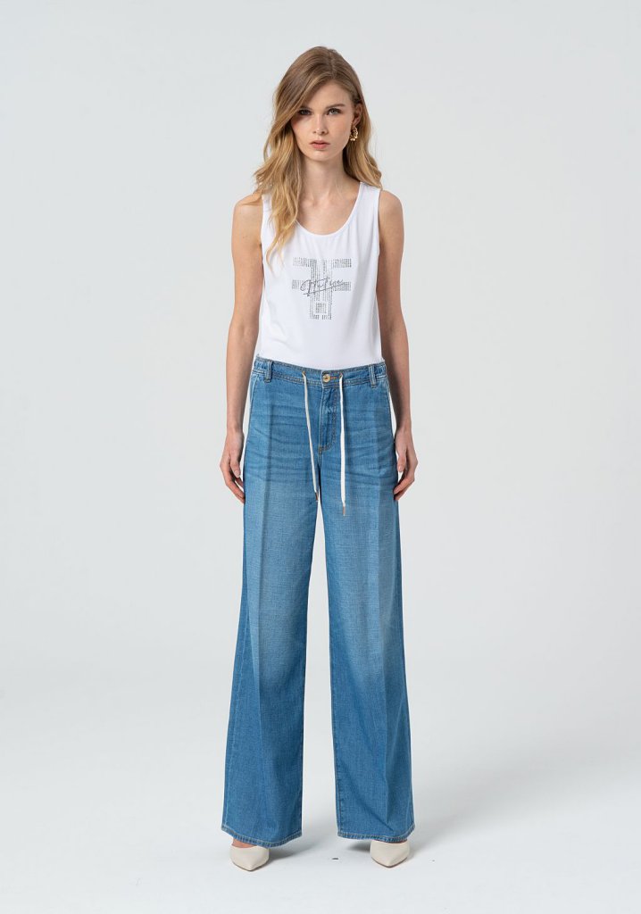 PANTALÓN DENIM GOMA CINTURA - FRACOMINA