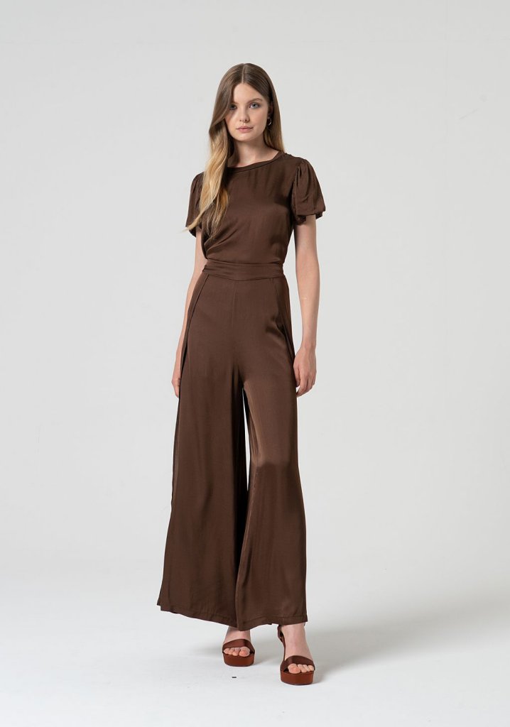 PANTALÓN PALAZZO SATÉN - FRACOMINA