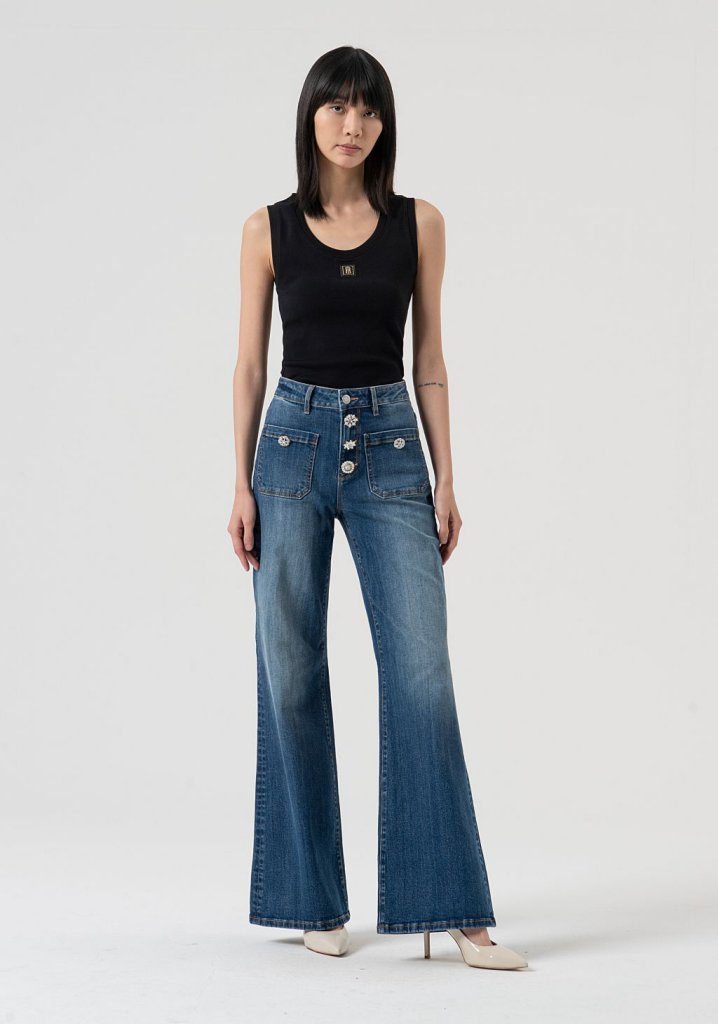 PANTALÓN BOTONES JOYA DENIM - FRACOMINA