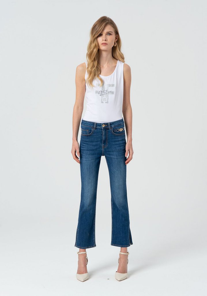 PANTALÓN DENIM TOBILLERO - FRACOMINA