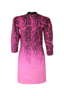 Vestido corto con mangas acampadas rosa - Sahoco