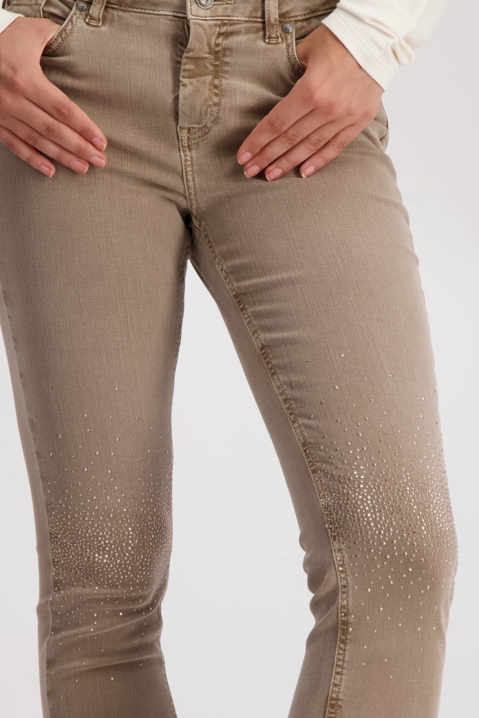 PANTALÓN VAQUERO STRASS -  MONARI