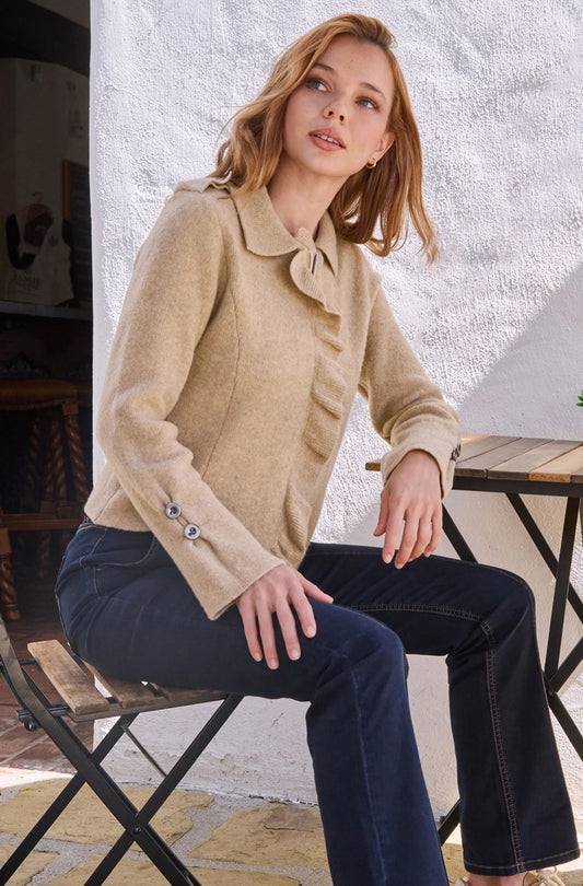 CHAQUETA CON VOLANTES - MONARI