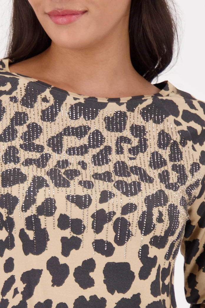 CAMISETA ESTAMPADO LEOPARDO - MONARI