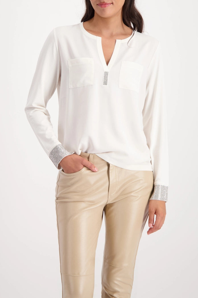 BLUSA PUÑO STRASS - MONARI