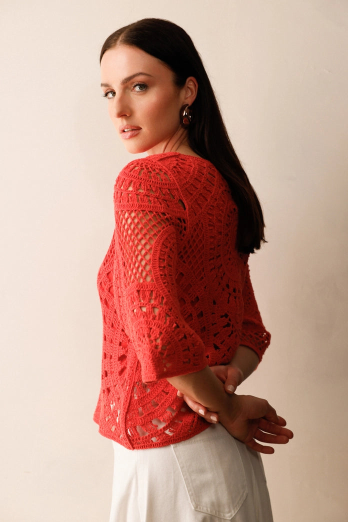 JERSEY CROCHE CORAL -MONARI