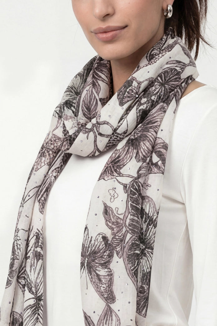 BUFANDA FLORAL - MONARI
