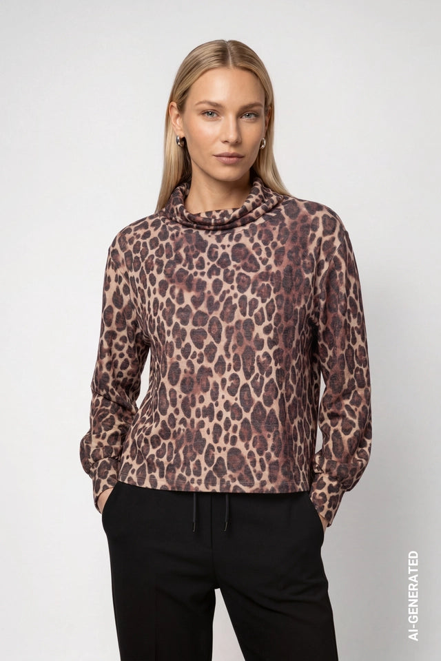 JERSEY PUÑO ANIMAL PRINT - MONARI