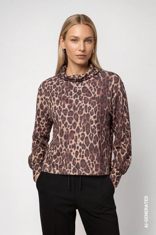 JERSEY PUÑO ANIMAL PRINT - MONARI