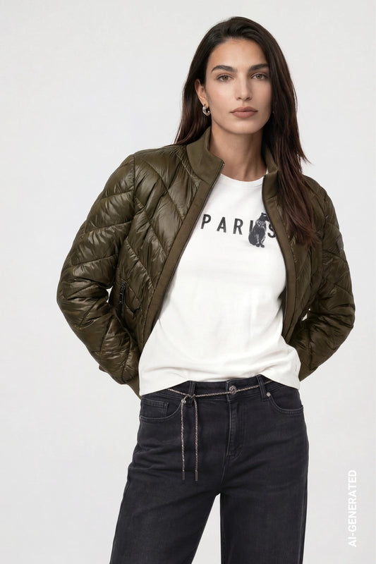 CHAQUETA CON NEOPRENO - MONARI