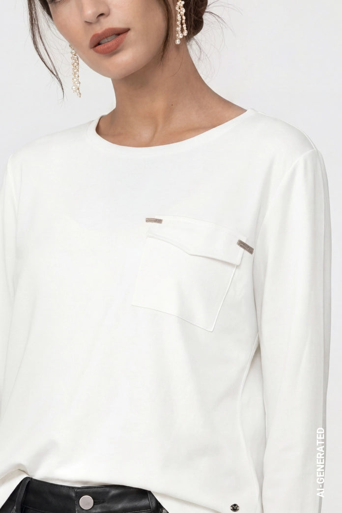 BLUSA DETALLES JOYERÍA - MONARI