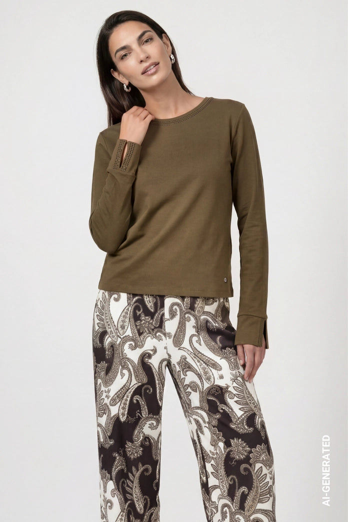 CAMISETA DETALLES PEDRERÍA - MONARI