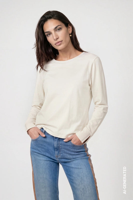 CAMISETA STRASS CUELLO - MONARI