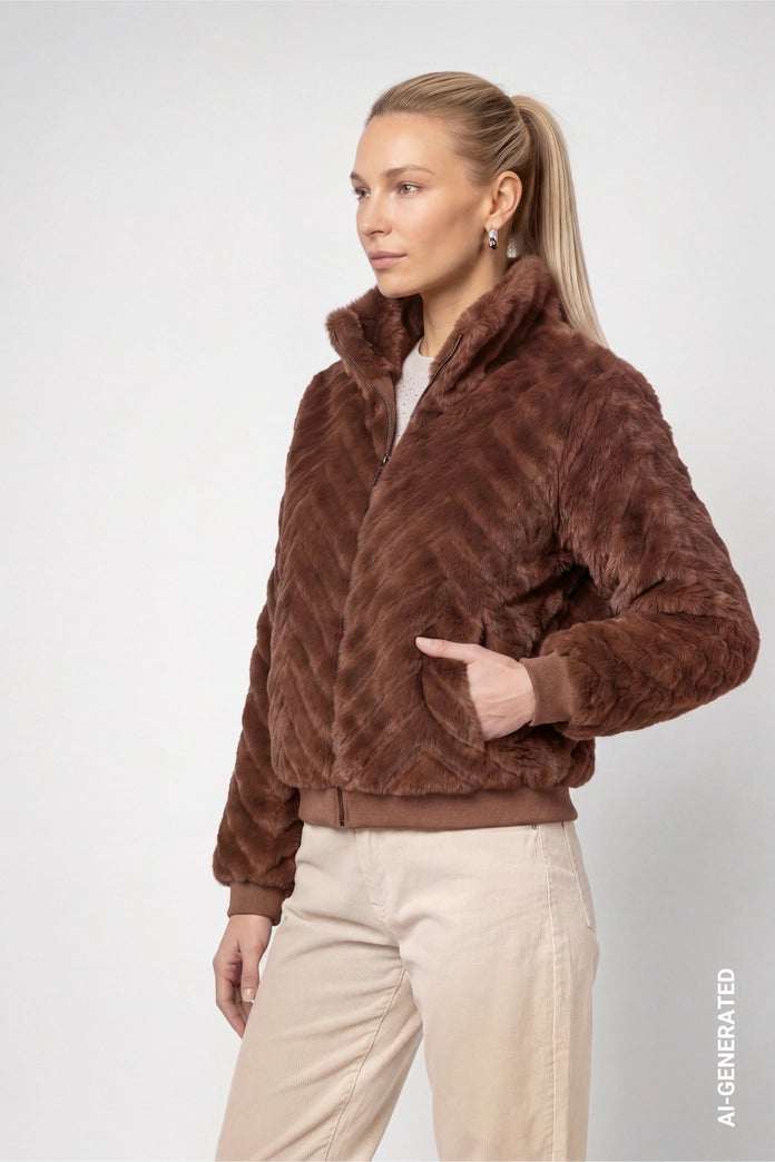 CHAQUETA ESTAMPADO ZIGZAG - MONARI