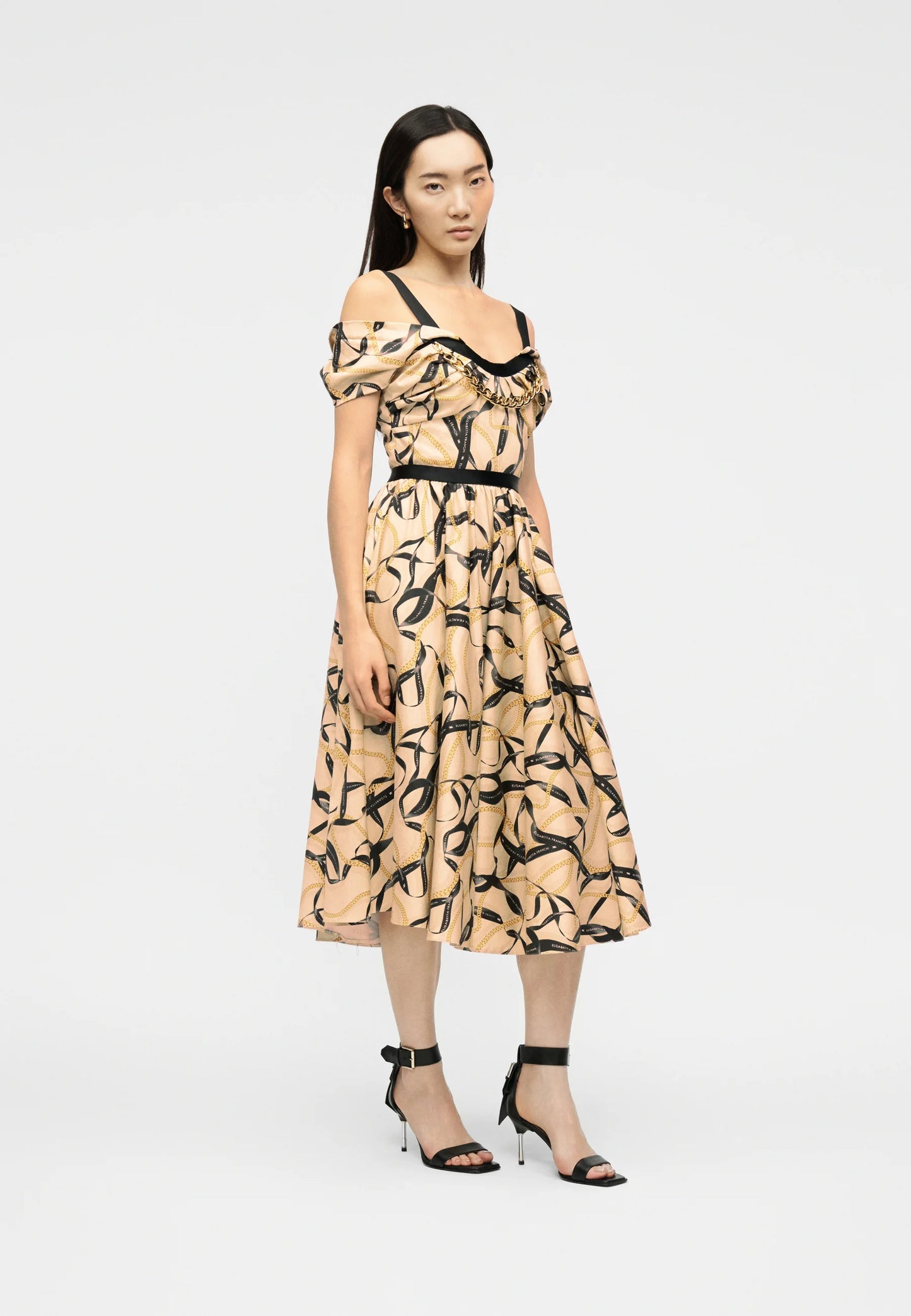 VESTIDO ESTAMPADO CADENAS - ELISABETTA FRANCHI