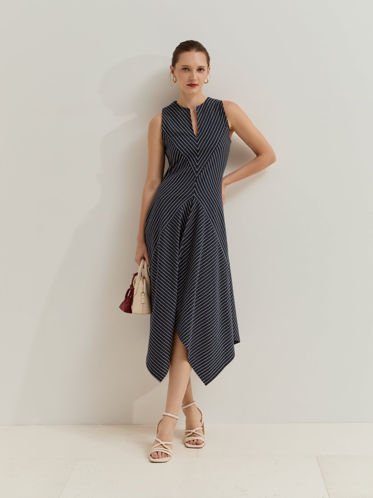 VESTIDO MIDI MIL RAYAS - LION OF PORCHE