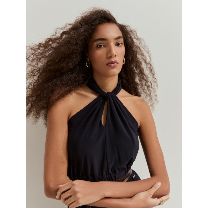 VESTIDO CUELLO HALTER - LION OF PORCHE