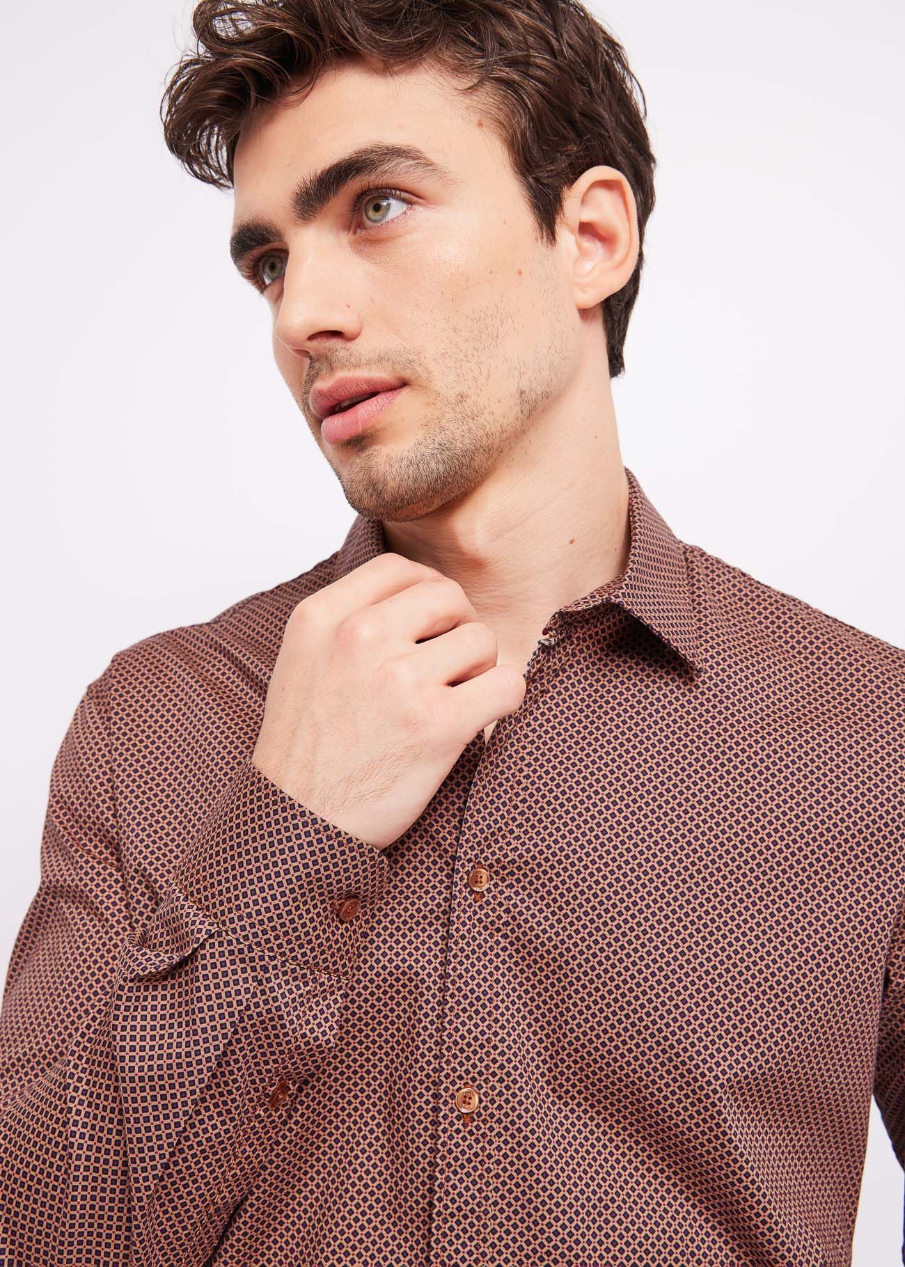 Camisa stretch cotton poplin - Gaudí