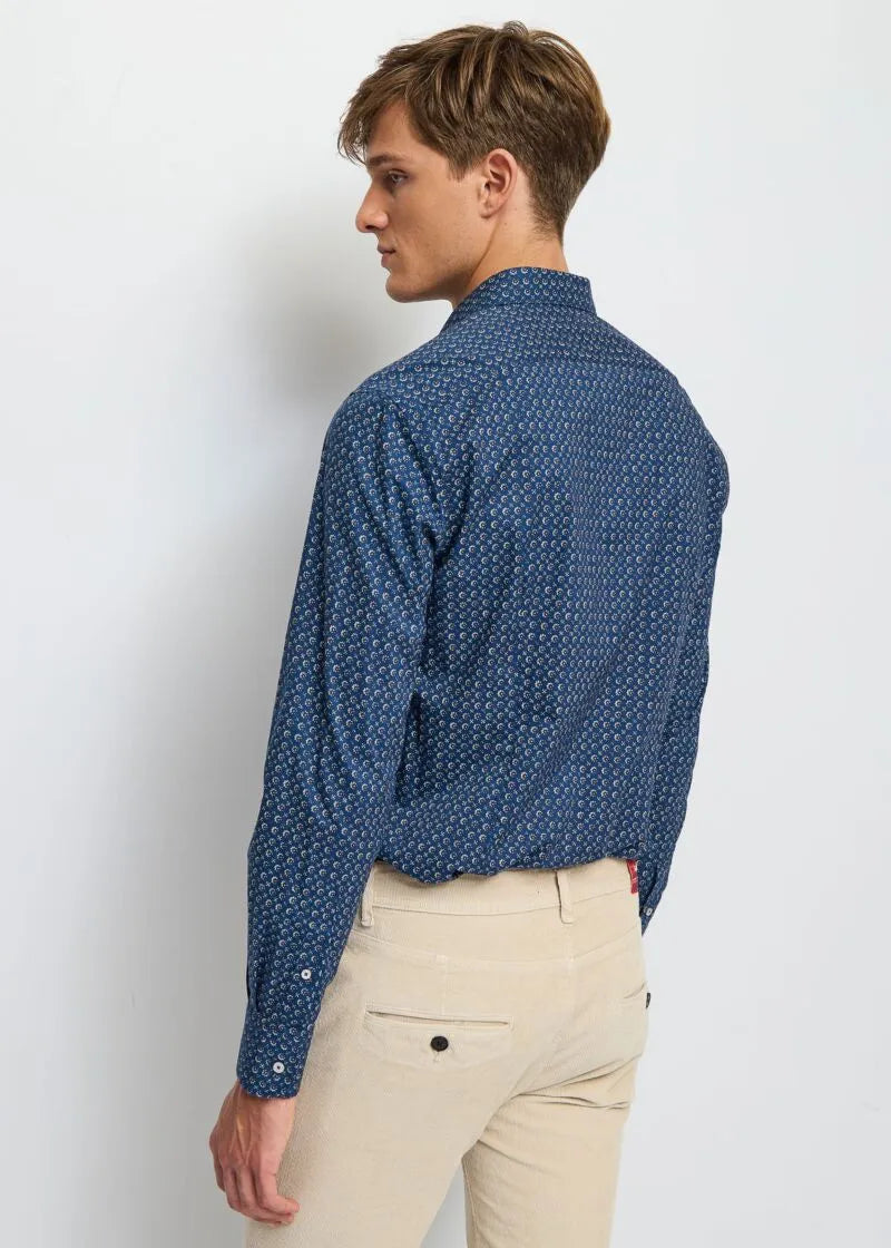 CAMISA AZUL ESTAMPADA - GAUDÌ