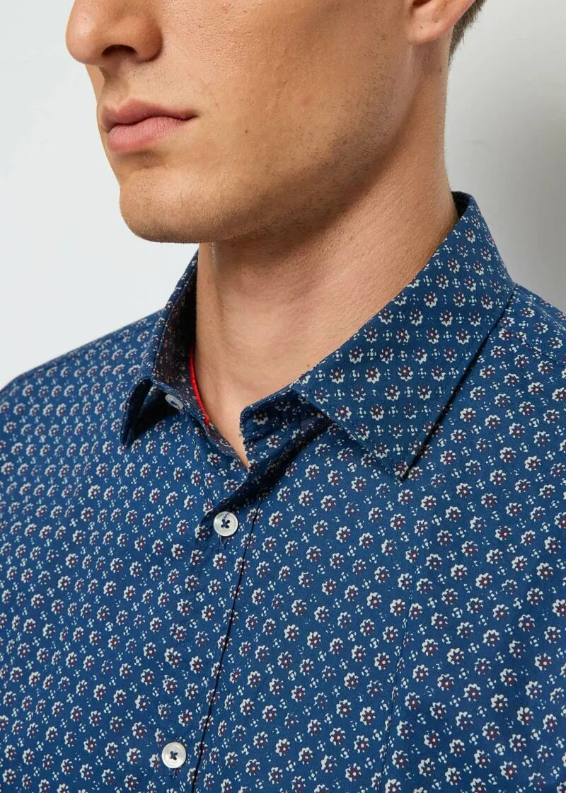 CAMISA AZUL ESTAMPADA - GAUDÌ