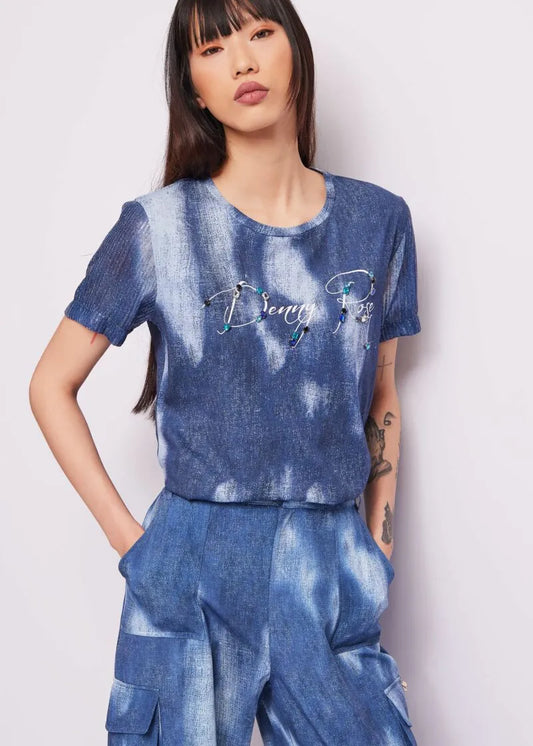 CAMISETA DENIM PIEDRAS - DENNY ROSE