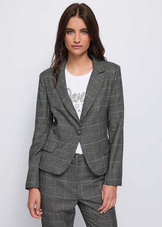 CHAQUETA CORTA CUADROS - DENNY ROSE