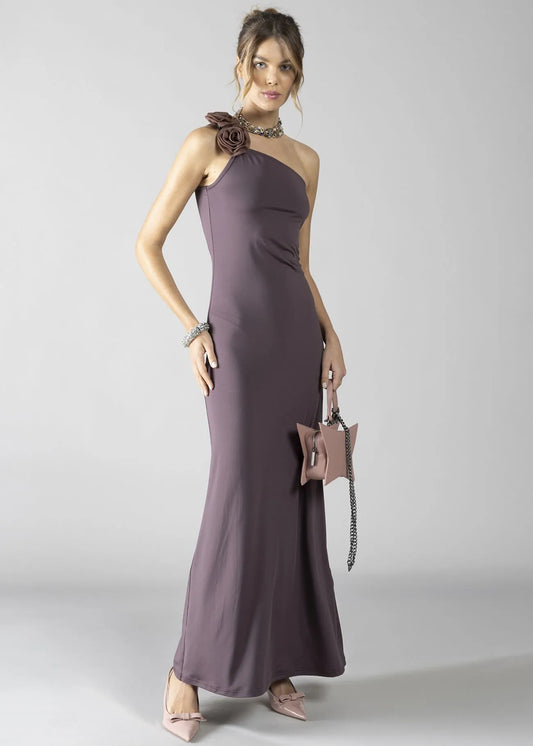 VESTIDO DETALLES LISO - DENNY ROSE