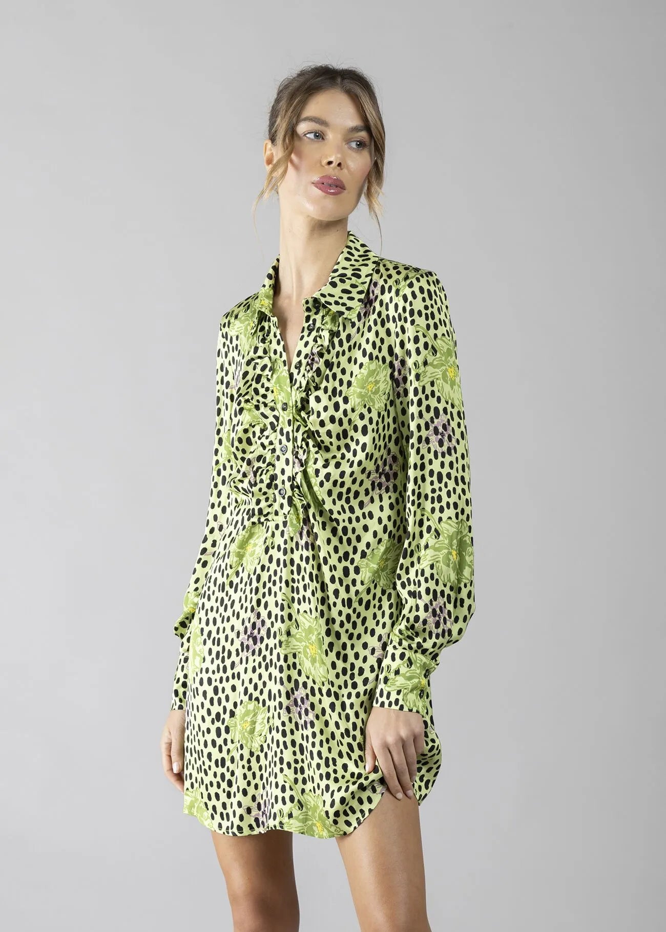 VESTIDO SEDA CAMISERO - DENNY ROSE