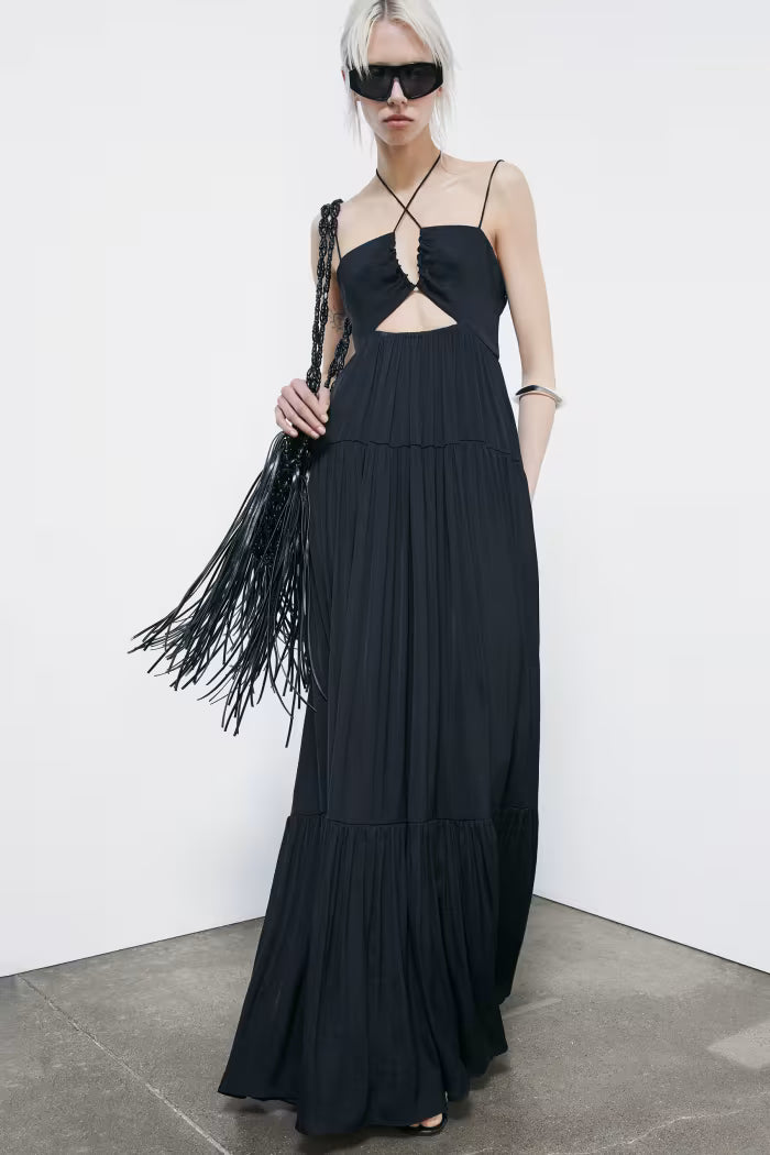 VESTIDO LARGO SATÉN - PATRIZIA PEPE